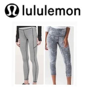 2 Pairs Lululemon Size 4 * Speed Up Tight and Wunder Under high-rise crop